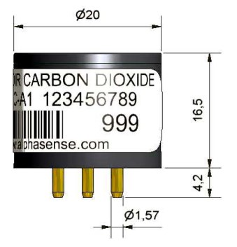 Предлагаем инфракрасный газовый сенсор на CO2 с диапазоном измерения 0-5000ppm