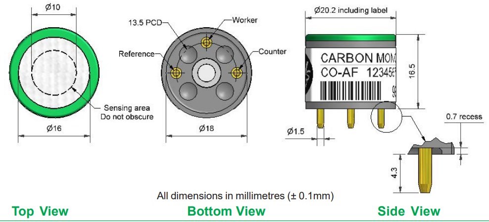 Распродажа сенсоров CO-AF: Газсенсор